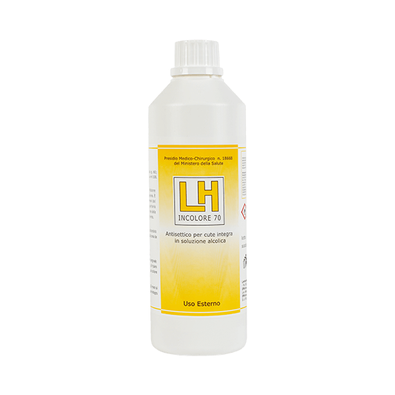 LH INCOLORE 70 Antisettico per cute integra in soluzione alcolica - confezione da 12 pezzi x 100ml
