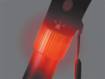 BASTONE DI SICUREZZA CON LUCE LED - con base a 4 piedini - nero