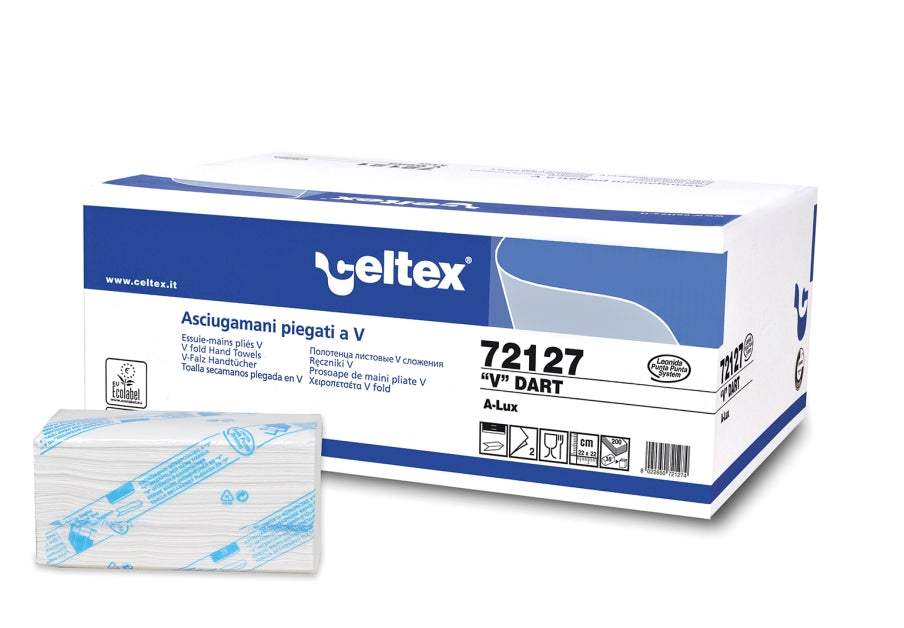 ASCIUGAMANO PIEGATO A V 200X15 - CELTEX V DART