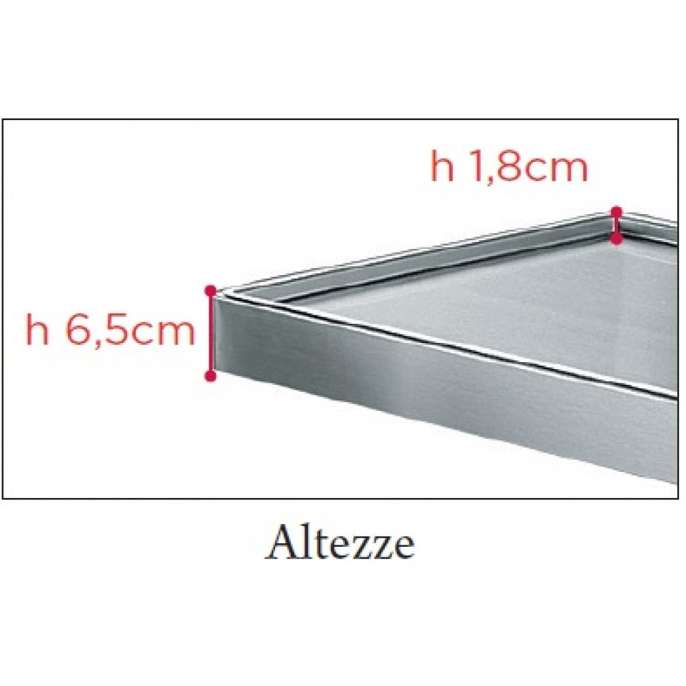 Tavolo servitore Mayo - Acciaio Inox 18/10 - Ruote ø 5 cm - Altezza regolabile