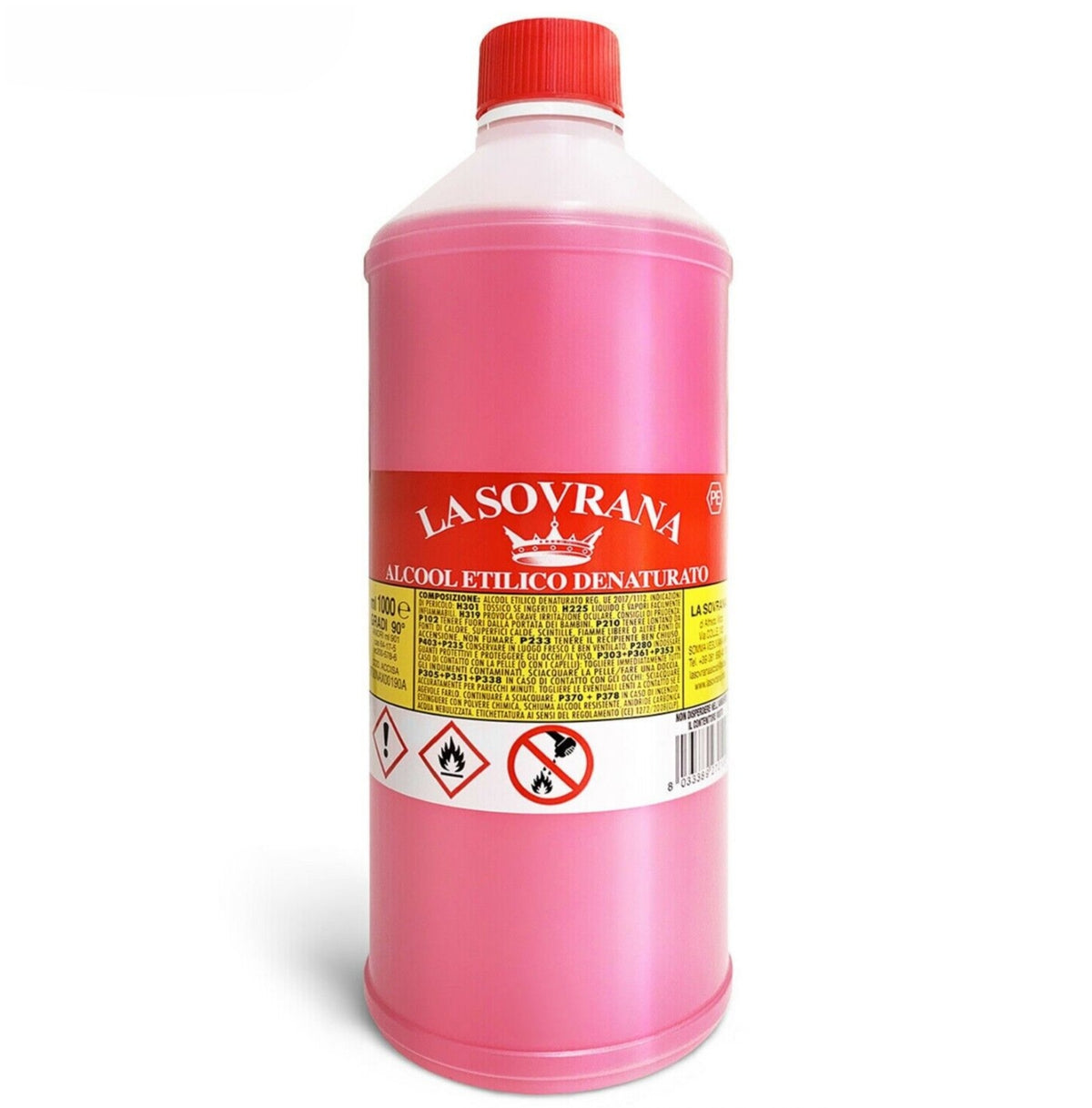 La Sovrana Alcool Etilico 90° - confezione da 12 pezzi x 1lt
