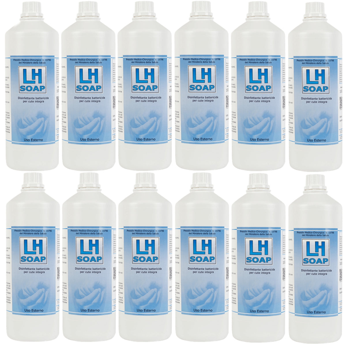 LH SOAP Disinfettante battericida per cute integra - confezione da 12 pezzi x 1000ml