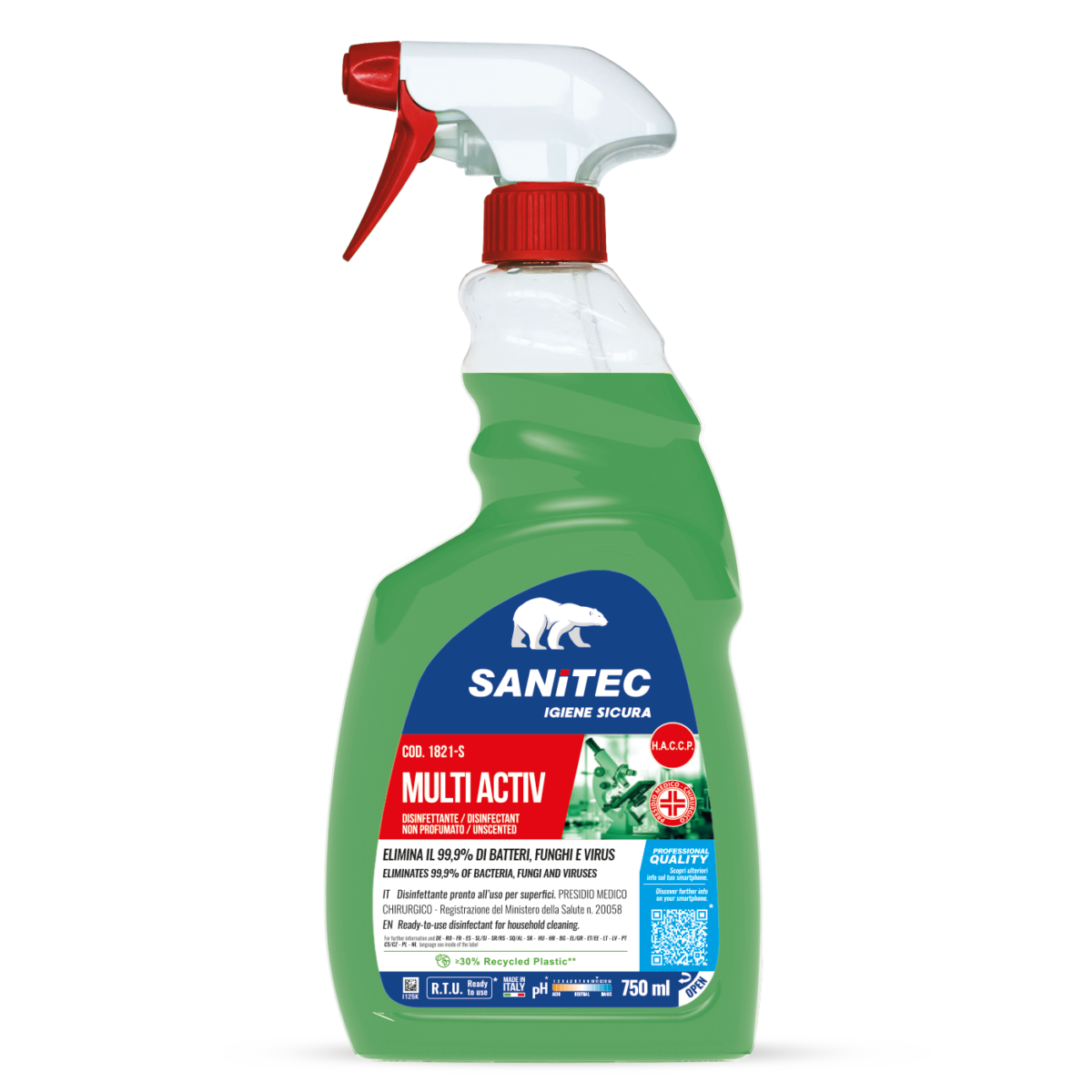 SANITEC MULTI ACTIV - confezione da 6 pezzi x 750ml