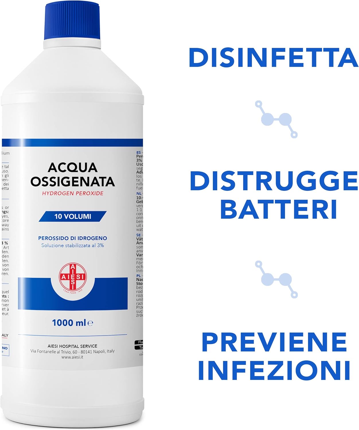 AIESI® Acqua Ossigenata - confezione da 12 pezzi x 1lt