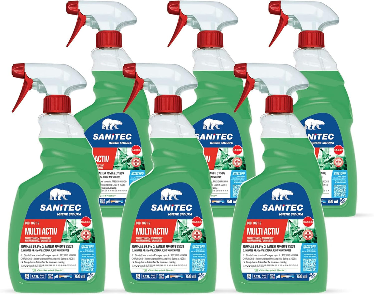 SANITEC MULTI ACTIV - confezione da 6 pezzi x 750ml