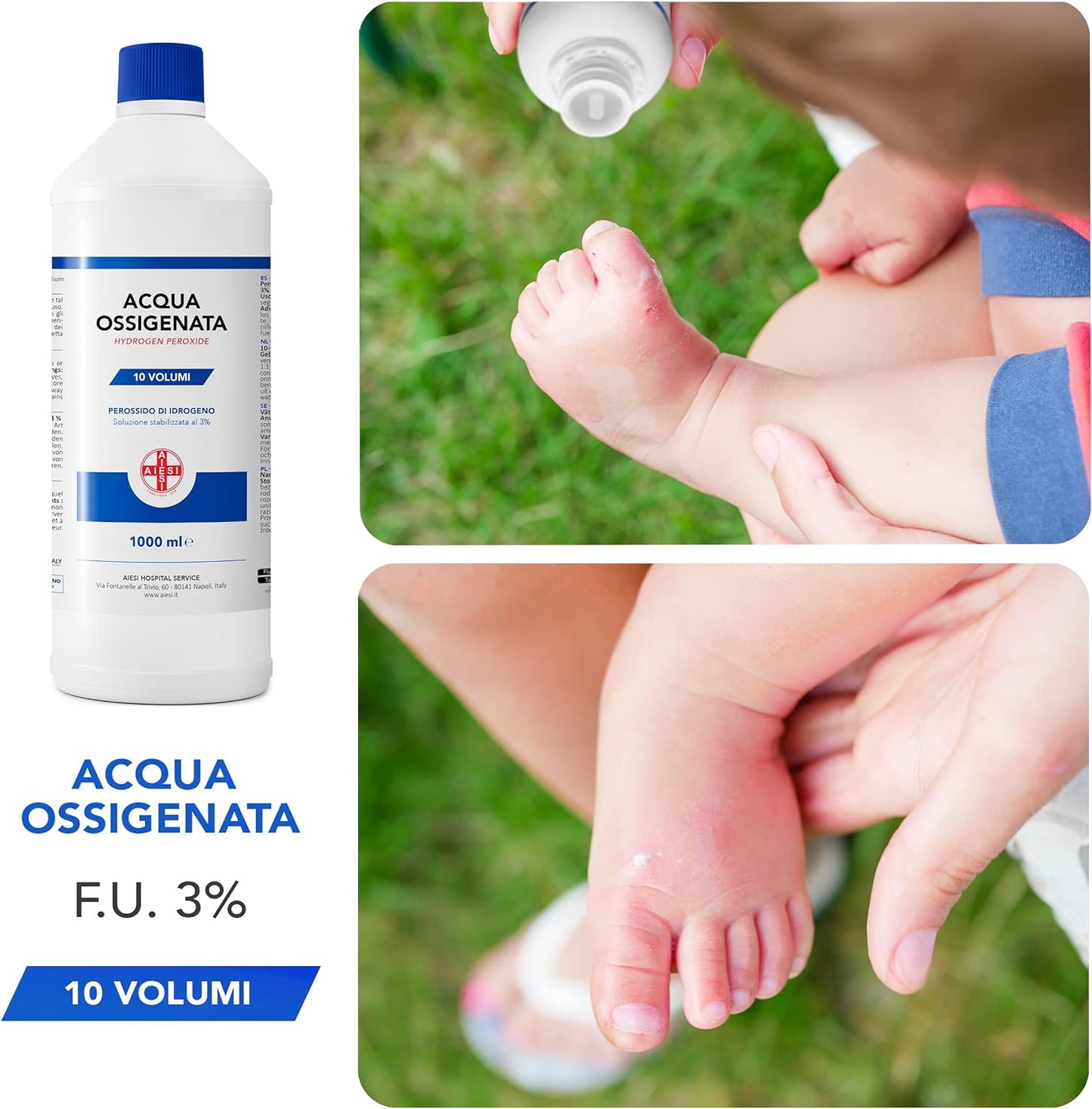 AIESI® Acqua Ossigenata - confezione da 12 pezzi x 1lt