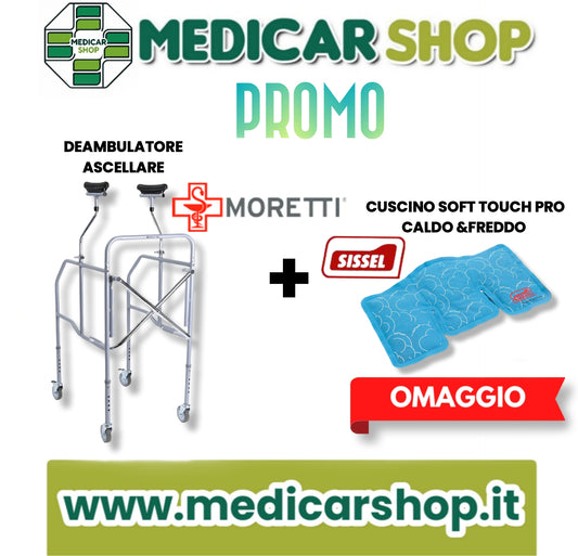 DEAMBULATORE ASCELLARE + CUSCINO SOFT TOUCH CALDO-FREDDO in OMAGIO