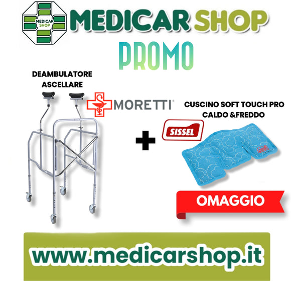 DEAMBULATORE ASCELLARE + CUSCINO SOFT TOUCH CALDO-FREDDO in OMAGIO