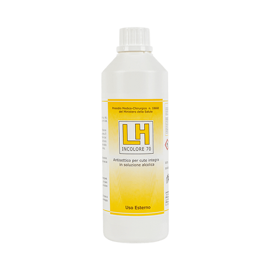 LH INCOLORE 70 Antisettico per cute integra in soluzione alcolica - confezione da 12 pezzi x 100ml