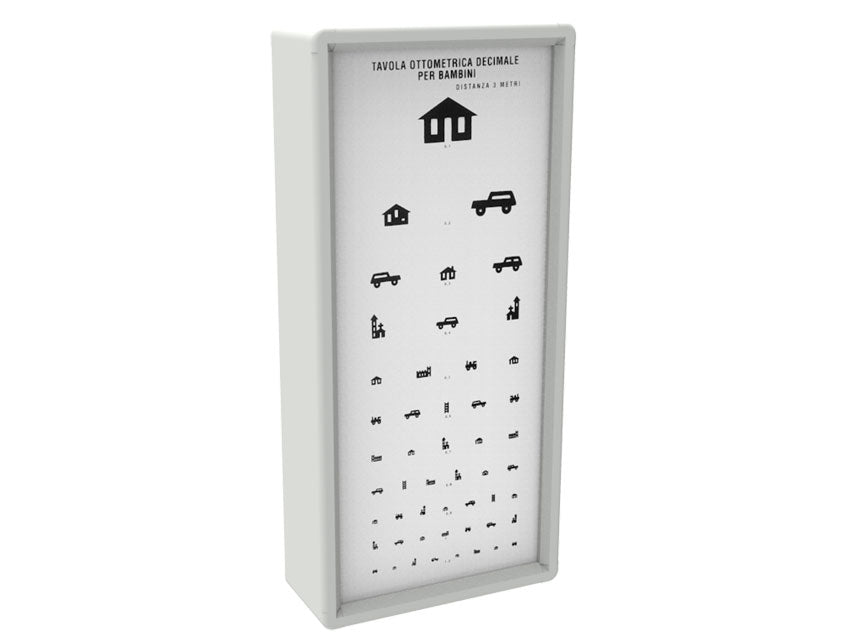 Tavola Optometrica Luminosa Su Cornice Di Alluminio Bambini - 3 metri