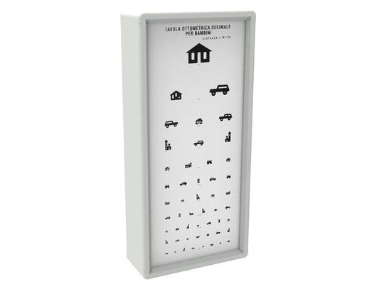 Tavola Optometrica Luminosa Su Cornice Di Alluminio Bambini - 3 metri
