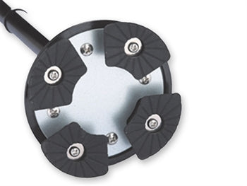 BASTONE DI SICUREZZA CON LUCE LED - con base a 4 piedini - nero