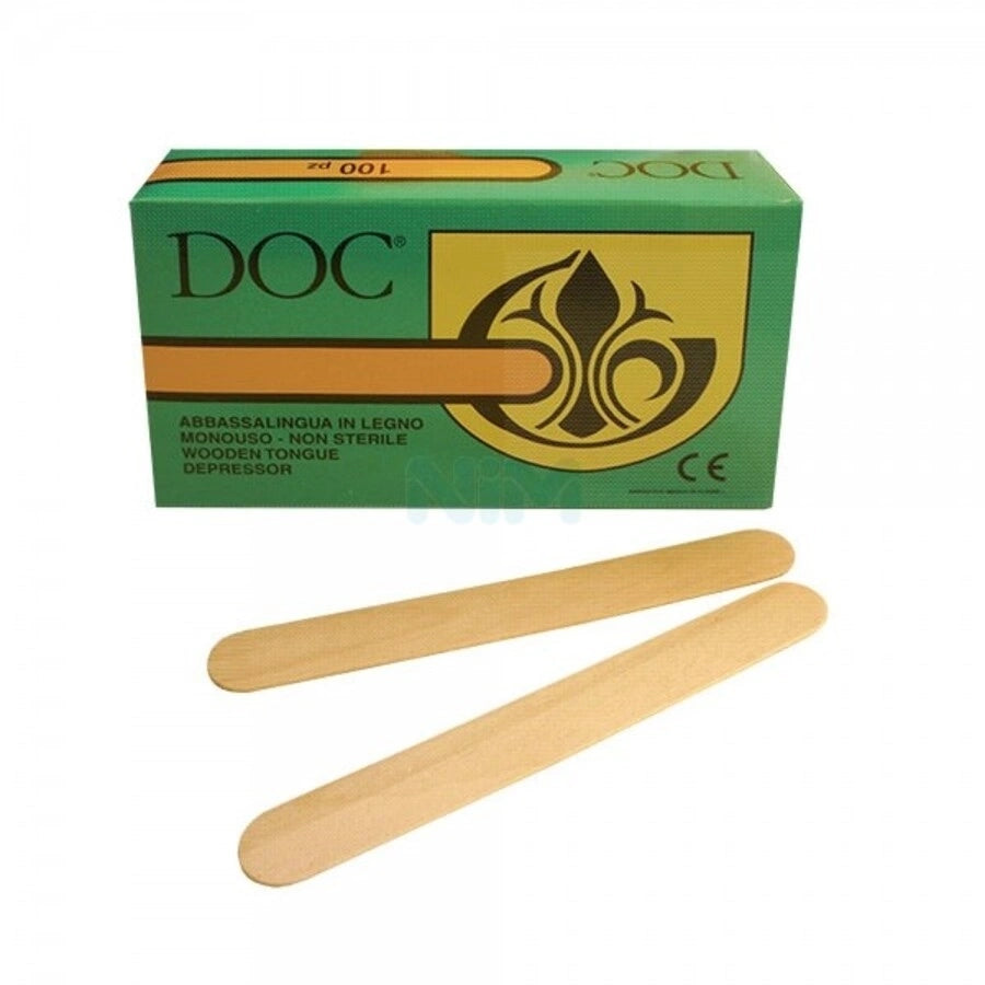 ABBASSALINGUA IN LEGNO MONOUSO – NON STERILE – DOC CONF. 100 pz.
