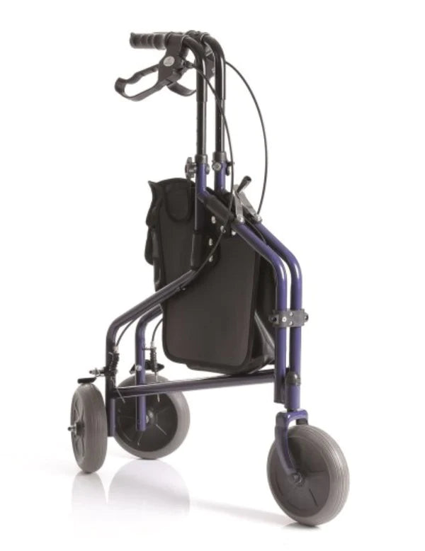 Rollator pieghevole in acciao verniciato – 3 ruote con cestino – Cryo