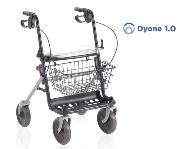 Rollator pieghevole in acciao verniciato – 4 ruote – Dyone 1.0