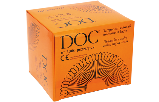TAMPONCINI COTONATI MONOUSO IN LEGNO NON STERILE - DOC CONF. X 2000PZ