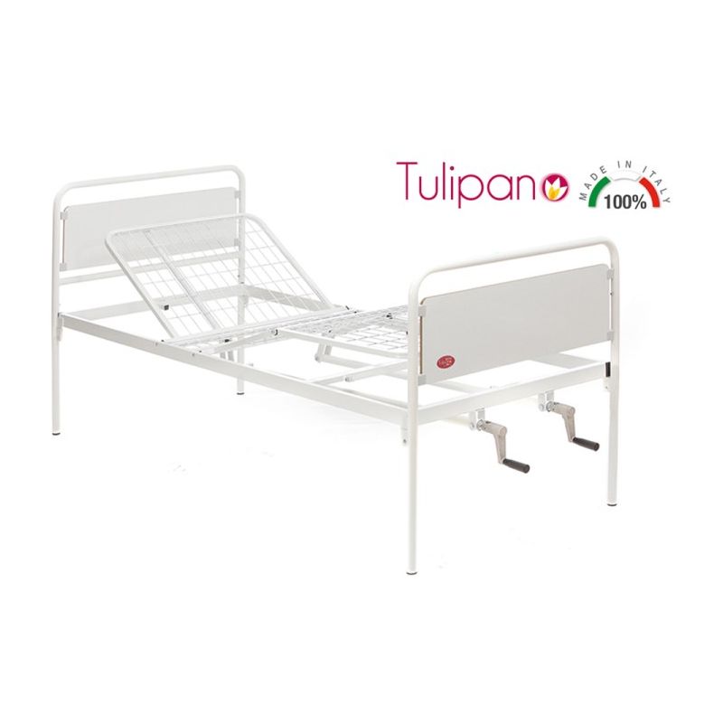 Letto Per Degenza A 3 Snodi - 2 Manovelle - Larghezza 90cm
