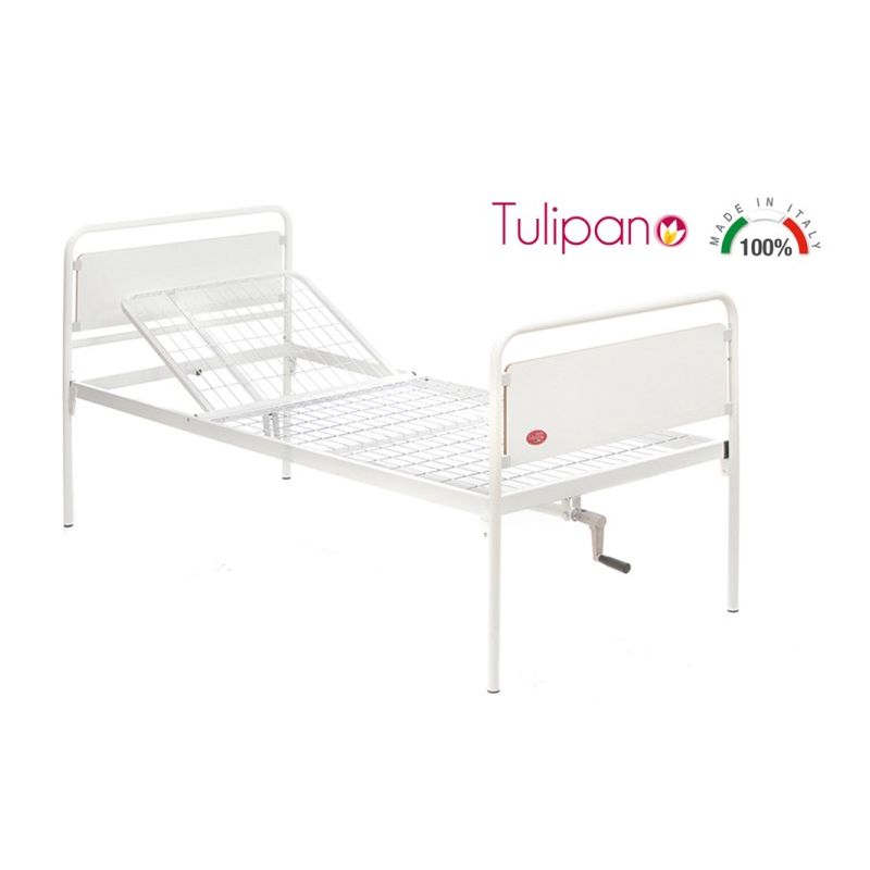 Letto Per Degenza A Uno Snodo - Una Manovella - Larghezza 90cm