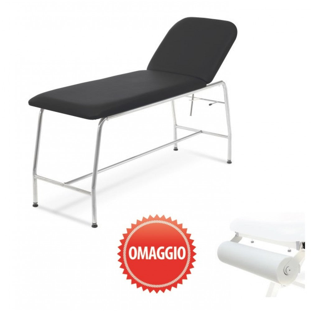 Lettino professionale per visita medica – Tubolare rettangolare in acciaio verniciato – Piano da 60 cm – Made in Italy – Rygel