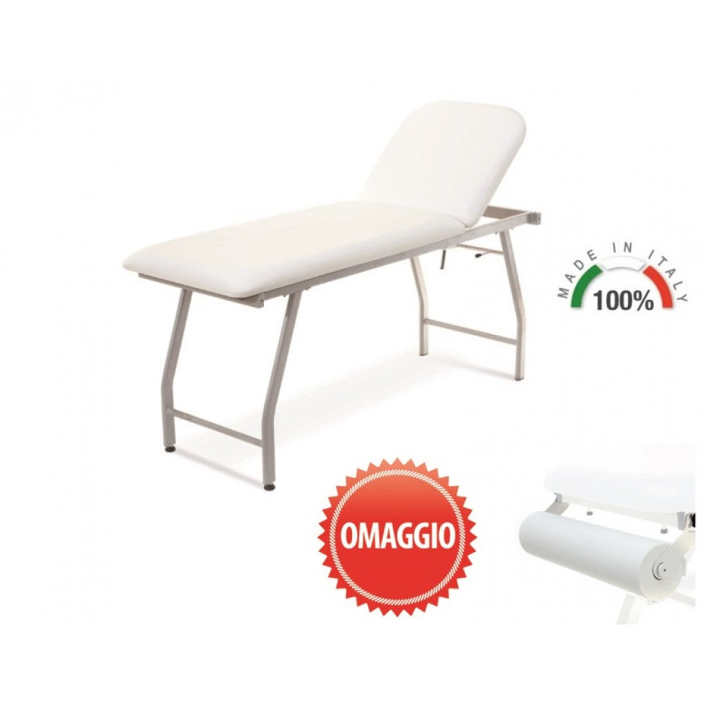 Lettino professionale per visita medica – Tubolare rettangolare in acciaio verniciato – Piano da 60 cm – Made in Italy – Rygel