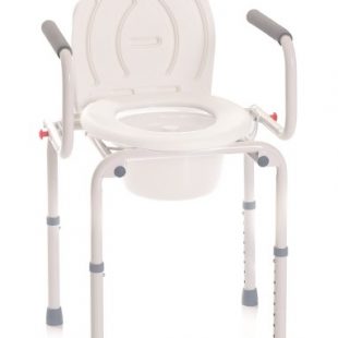 Rialzo stabilizzante per WC in alluminio verniciato – 4 funzioni in 1 – Fissa – Braccioli ribaltabili – Serie Onda