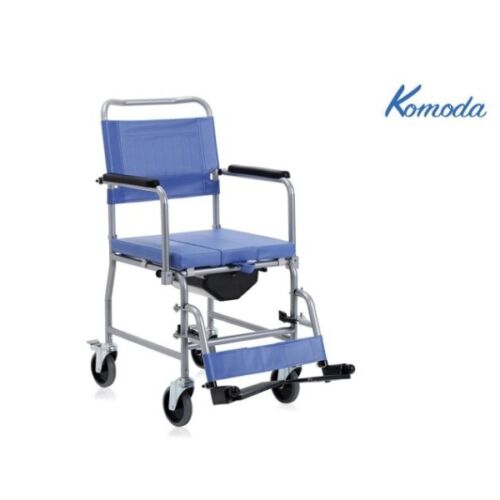 Sedia comoda in acciaio verniciato – 4 Ruote piroettanti (posteriori con freno di stazionamento)