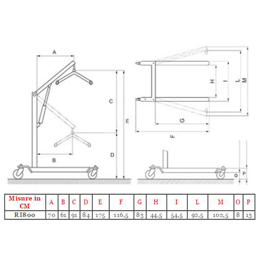 Sollevamalati idraulico – Serie arKimed – Portata Max 180 kg